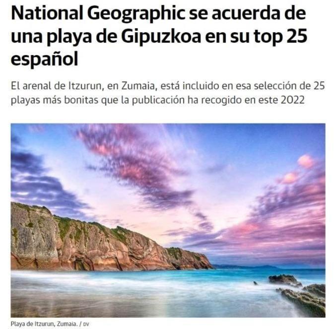 Apartamento Costa II Con Parking Exterior Comunitario Zumaia Eksteriør billede